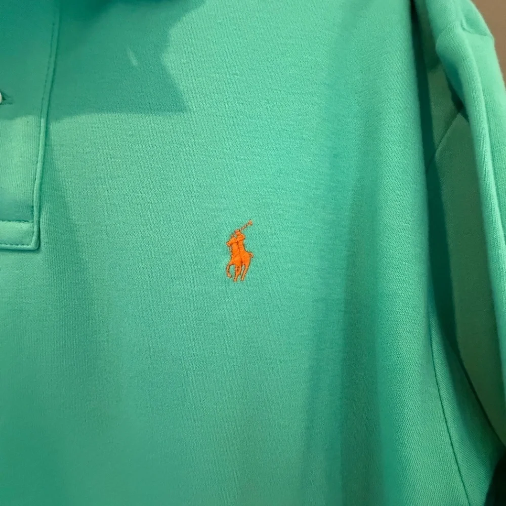 Polo Ralph Lauren Men's Mint Green Polo Cotton Preppy Shirt, Size XL
